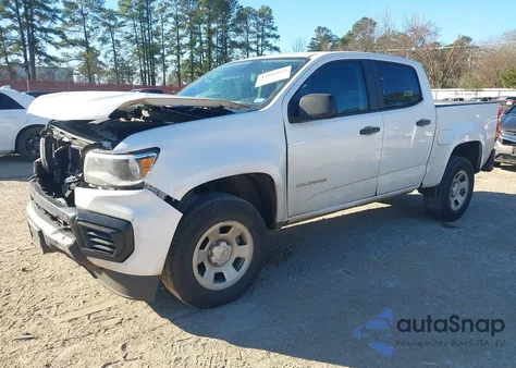 2022 Chevrolet Colorado 2Wd Short Box Wt z USA, uszkodzony, nr VIN 1GCGSBEN4N1193537